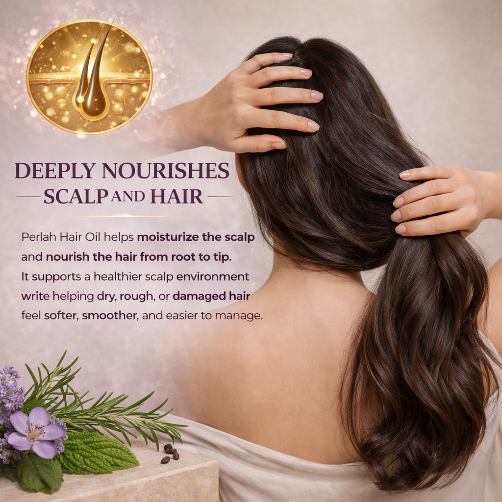 Perlah Hair Growth Oil for Thicker Fuller Hair, Nourishing Scalp Oil to Strengthen and Promote Healthy Hair Growth