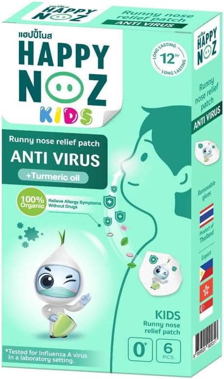 Happy Noz Anti Virus (Kids) - Runny Nose Relief Patch (Green)