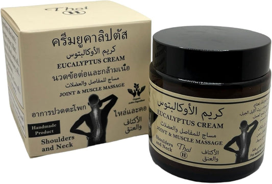 Eucalyptus Cream for Pain Relief - 100% Natural for Joint & Knee Pain - Disc & Back Pain - Shoulder & Neck Pain - Removal of Muscle Spasm & Tension