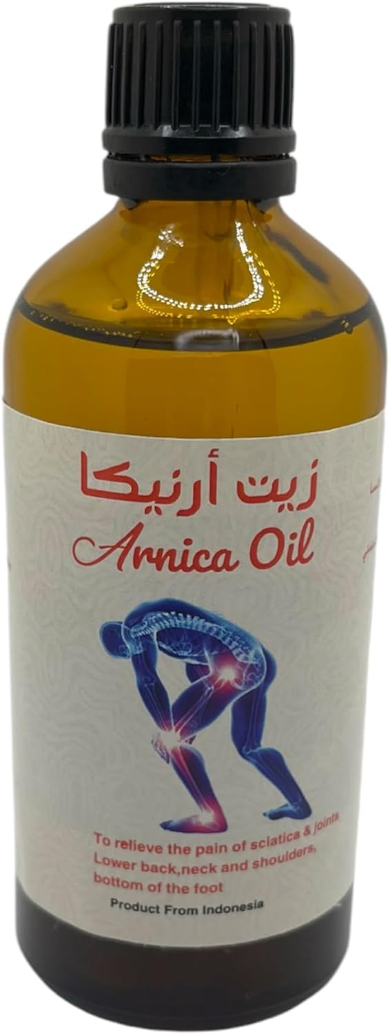 ASRAR Arnica Oil - 100% Natural Solution for Disc, Vertebrae, and Lower Back Pain - Relieves Knee, Joint, Neck, and Shoulder Pain - Soothes Muscle Tension, and Spasms - Natural Massage Oil