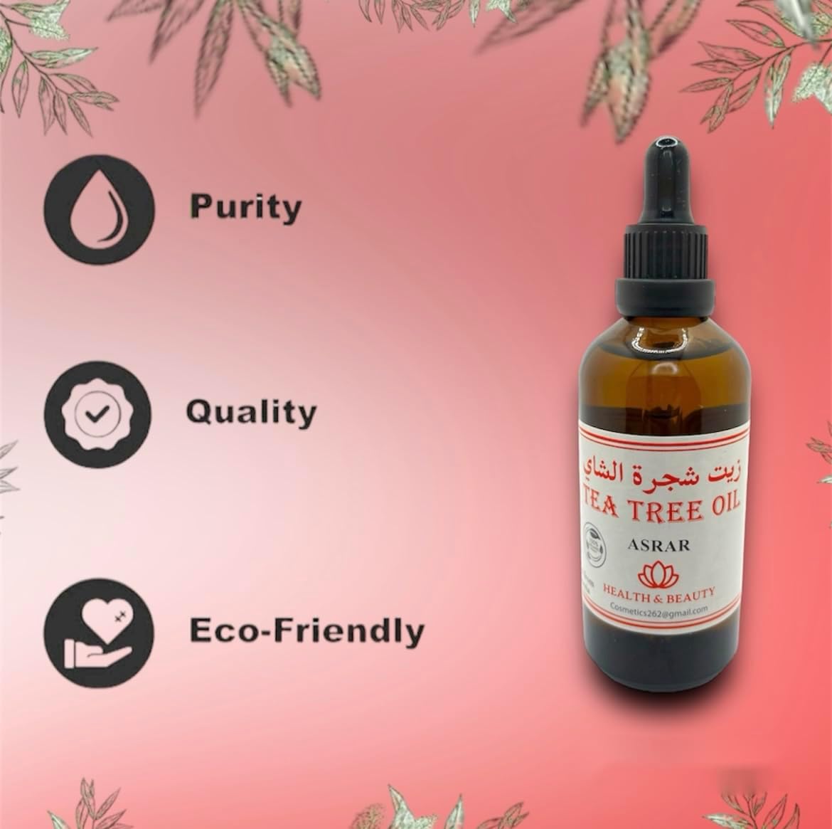 Tea Tree Essential Oil - 100% Pure & Natural, for Skin Care, Scalp Health & Nail Care - for All Skin & Hair Types - 100ml