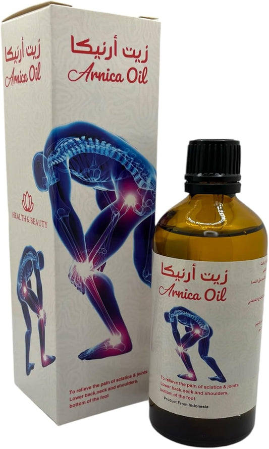 ASRAR Arnica Oil - 100% Natural Solution for Disc, Vertebrae, and Lower Back Pain - Relieves Knee, Joint, Neck, and Shoulder Pain - Soothes Muscle Tension, and Spasms - Natural Massage Oil