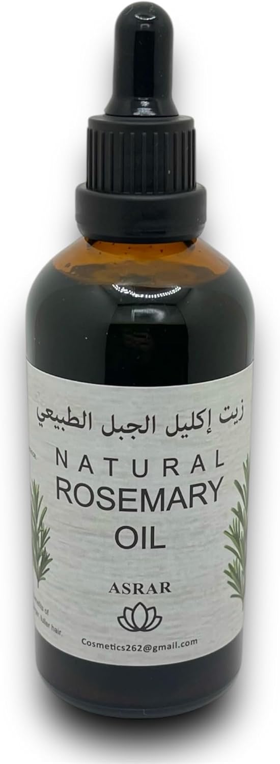 ASRAR Natural Rosemary Oil - 100% Pure - Organic Essential Oil for Hair Growth & Beard Growth - Fills Sparse Areas - Strengthens & Thickens Hair and Beard
