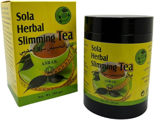 Sola Herbal Slimming Tea - 100% Natural - For Men & Women - Supernatural Ingredients Cranberry, Paparatha Extract, Fennel Extract, Rhubarb Root, Hawthorn Leaves