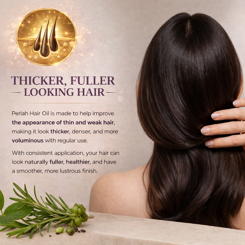 Perlah Hair Growth Oil for Thicker Fuller Hair, Nourishing Scalp Oil to Strengthen and Promote Healthy Hair Growth