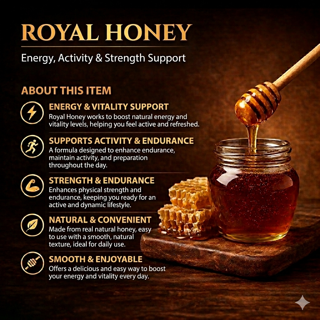 Royal Honey for Energy and Strength | Daily Vitality Support for Active Lifestyle