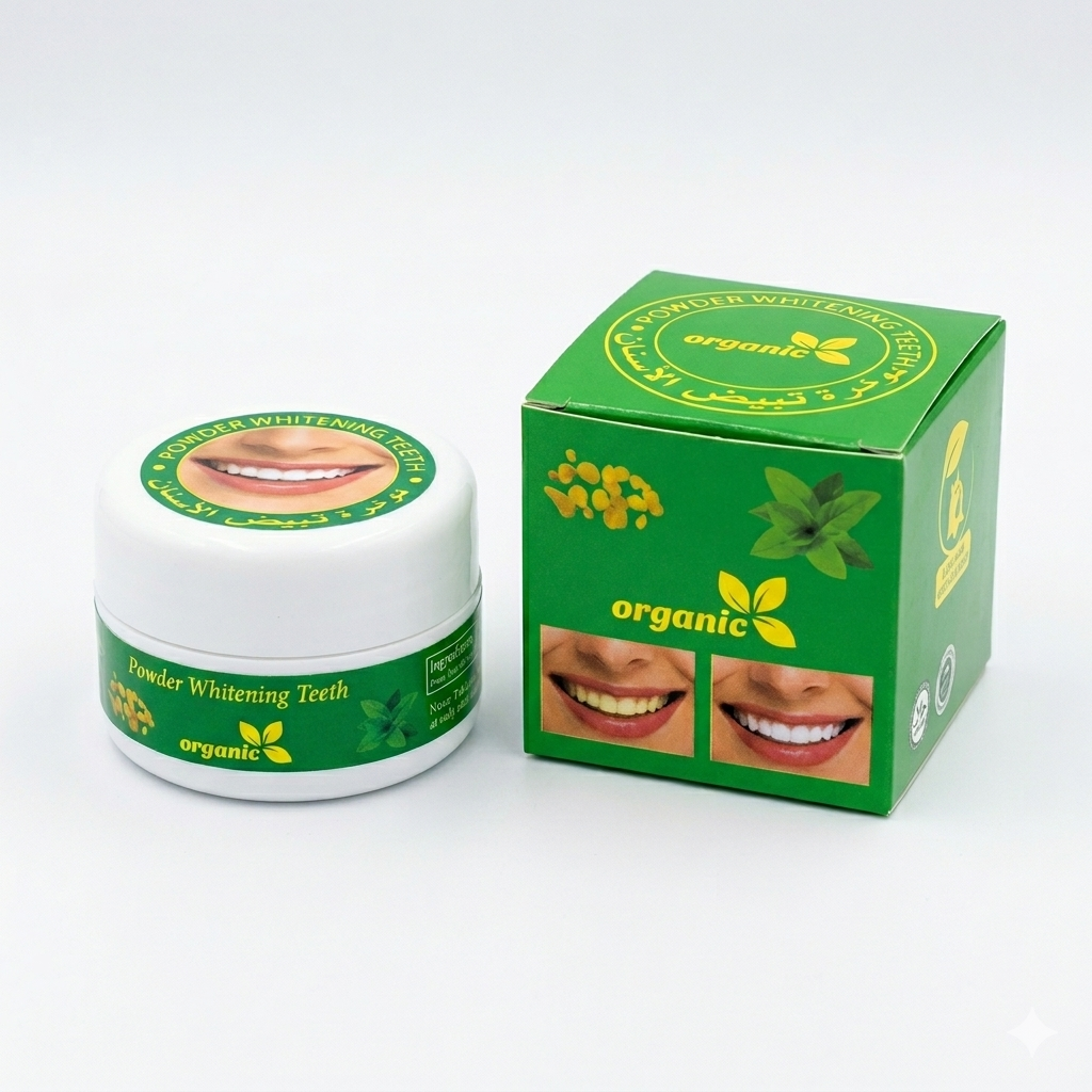 Teeth Whitening Powder for Brighter Looking Teeth | Deep Cleaning Tooth Powder | Fresh Breath | Easy Daily Use
