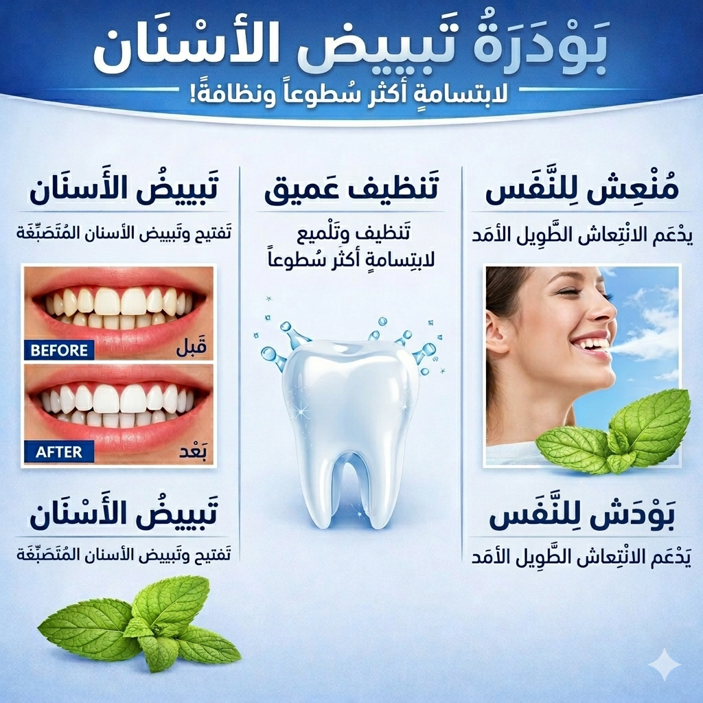 Teeth Whitening Powder for Brighter Looking Teeth | Deep Cleaning Tooth Powder | Fresh Breath | Easy Daily Use
