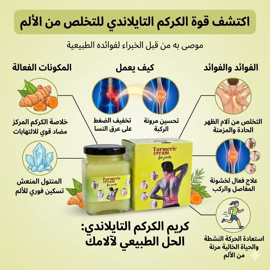 كريم كركم الاصلي |Turmeric Cream for joint and back pain