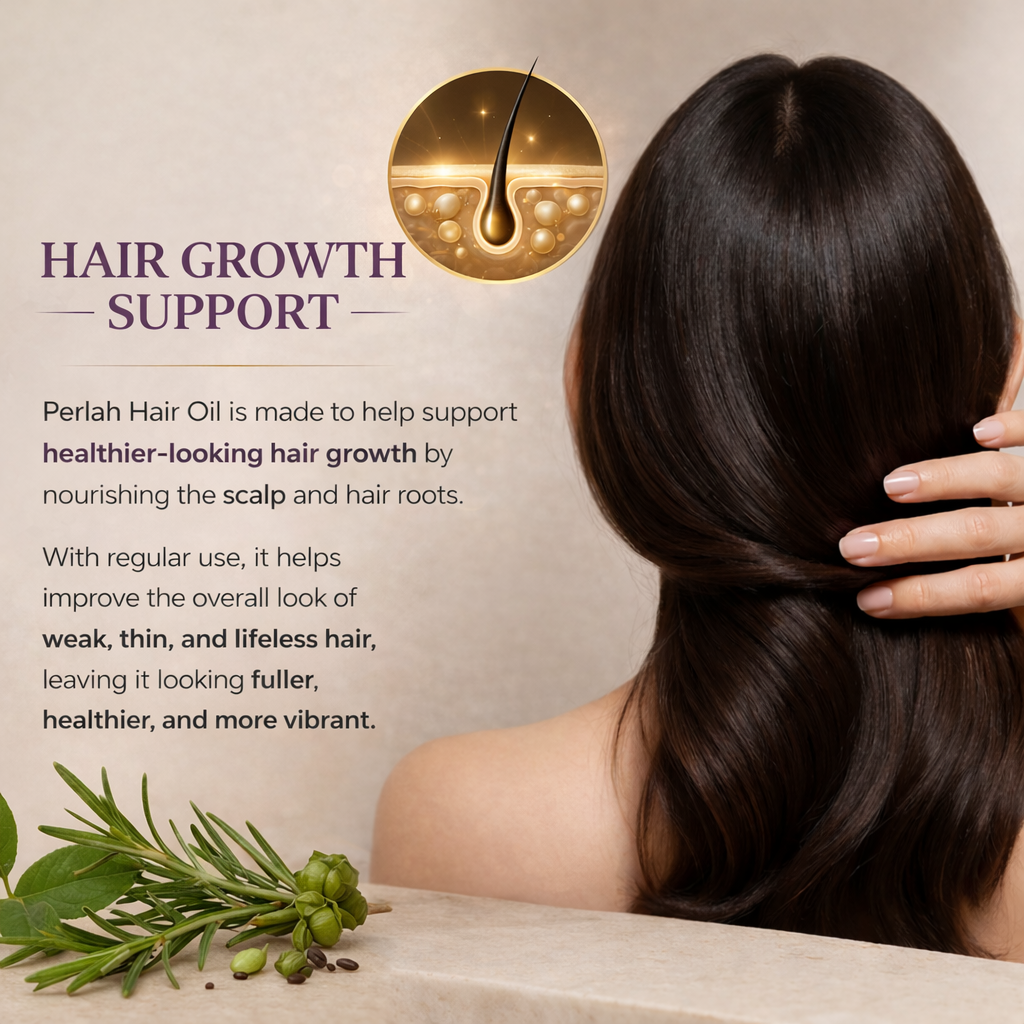 Perlah Hair Growth Oil for Thicker Fuller Hair, Nourishing Scalp Oil to Strengthen and Promote Healthy Hair Growth